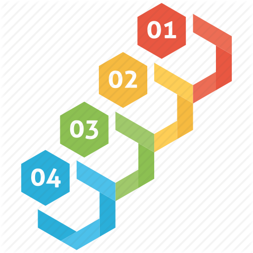 Diagram, Element, Flat Infographic, Graph, Steps Icon