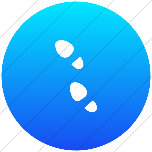 Flat Circle White On Ios Blue Gradient Classica Foot