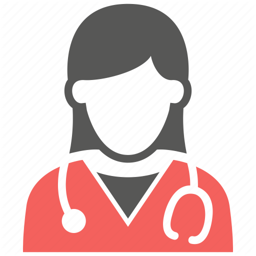 Doctor, Female, Healthcare, Hospital, Stethoscope Icon