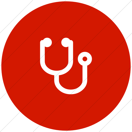 Flat Circle White On Red Bootstrap Font Awesome