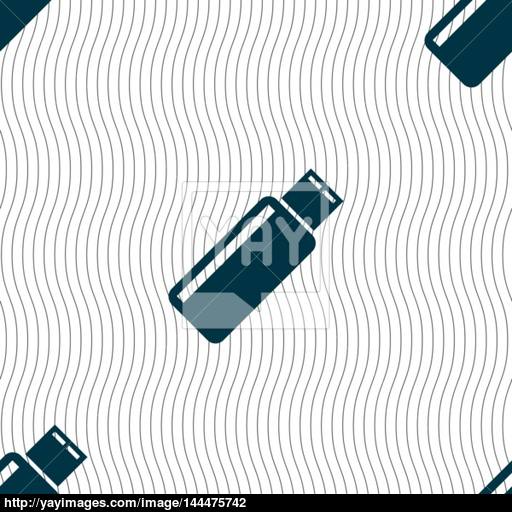 Usb Sign Icon Flash Drive Stick Symbol Seamless Pattern