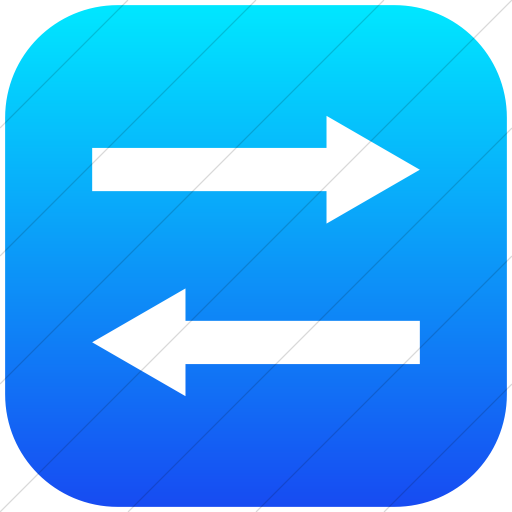 Flat Rounded Square White On Ios Blue Gradient Raphael