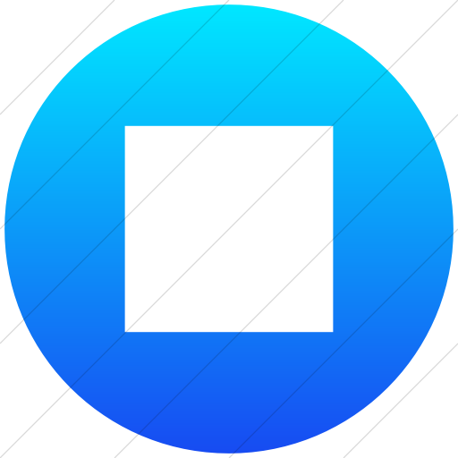 Flat Circle White On Ios Blue Gradient Classica Stop