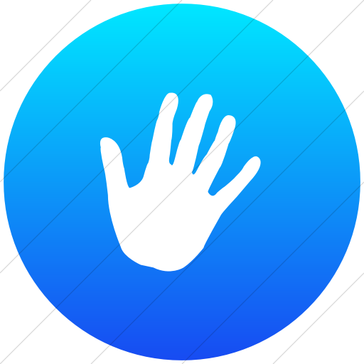 Flat Circle White On Ios Blue Gradient Classica Stop