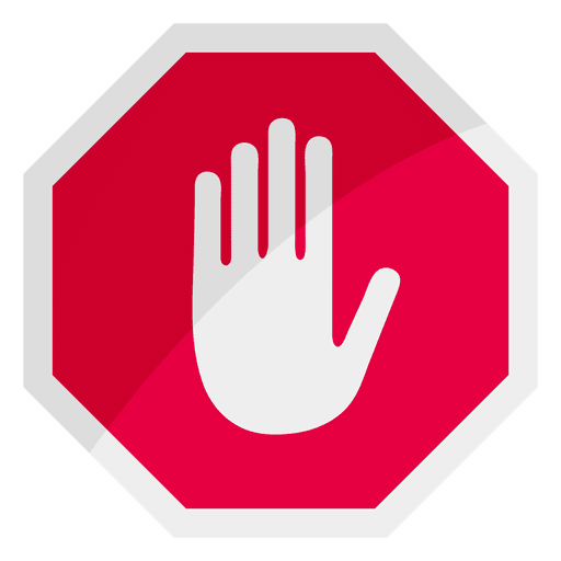 Stop Sign Icon Hand