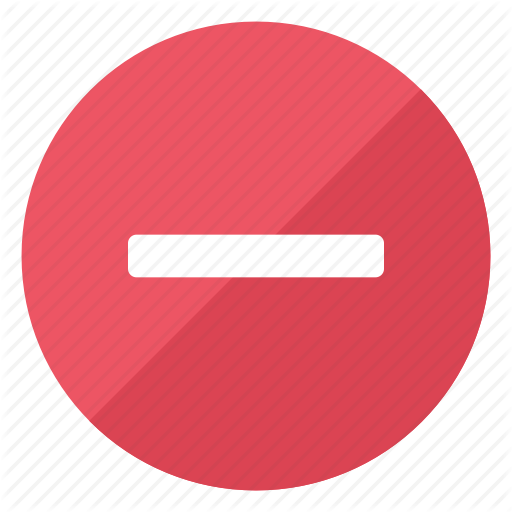 Delete, Denied, Forbidden, Impossible, Minus, Remove, Stop Icon