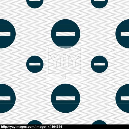 Stop Sign Icon Prohibition Symbol No Sign Seamless Pattern