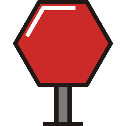 Travel, Road, Stop, Sign, Signal Icon