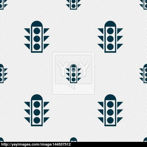 Traffic Light Signal Icon Sign Seamless Abstract Background