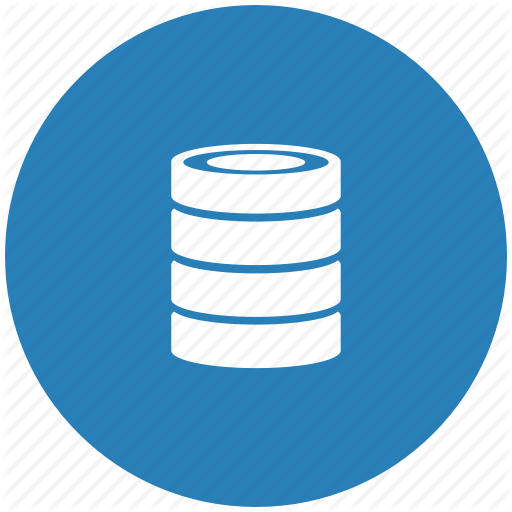 Bank, Blue, Data, Info, Round, Storage Icon