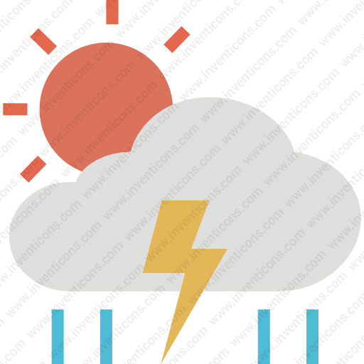Download Storm,sun,clouds,rain,thunder,meteorology,weather Icon