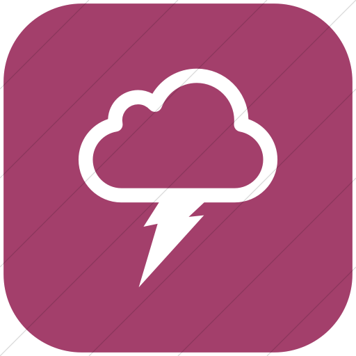 Flat Rounded Square White On Pink Raphael Thunder Cloud