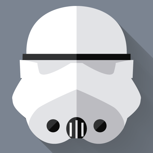Stormtrooper Icon Starwars Longshadow Flat Iconset Creativeflip