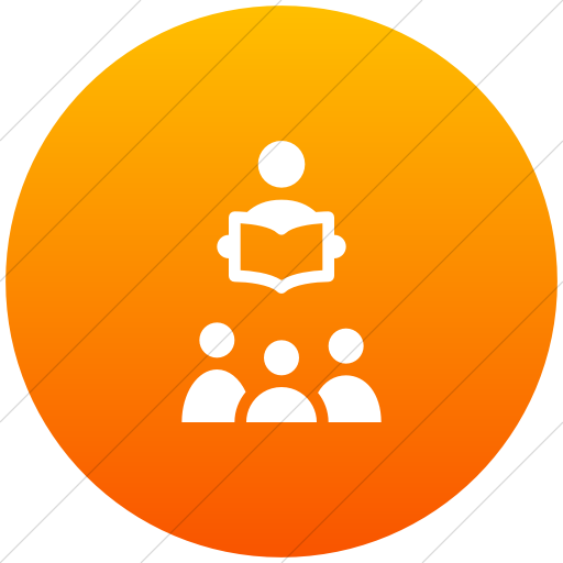 Flat Circle White On Orange Gradient Iconathon Story