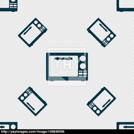Microwave Oven Sign Icon Kitchen Electric Stove Symbol Seamless