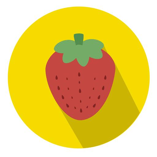 Strawberry Fruit Circle Icon