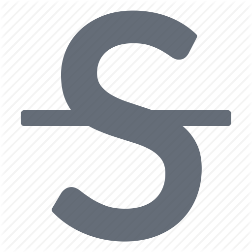 Character, Large, Processing, Strikethrough, Style, Word Icon