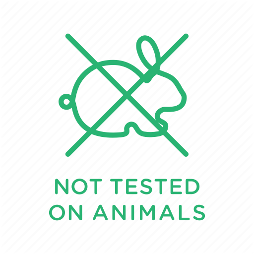 Cruelty Free, Not Tested On Animals, Rabbit, Strikethrough, Vegan Icon