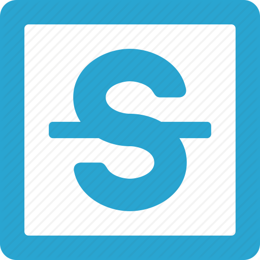 Format, Strikethrough, Text Icon