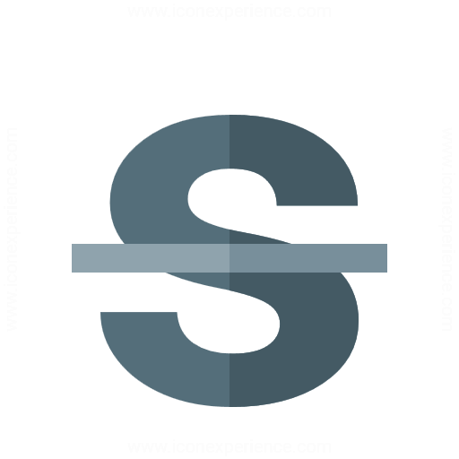 Iconexperience G Collection Font Style Strikethrough Icon