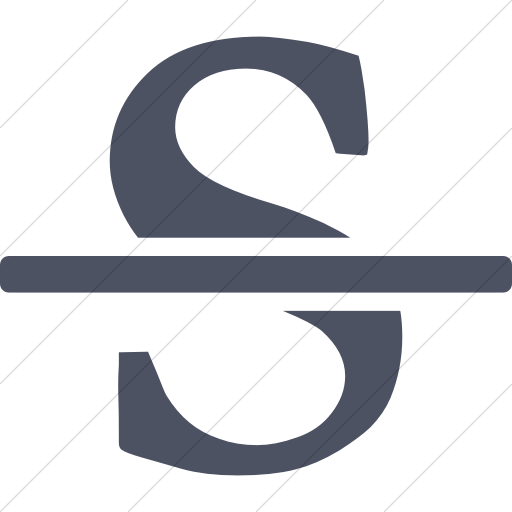 Simple Blue Gray Bootstrap Font Awesome Strikethrough Icon