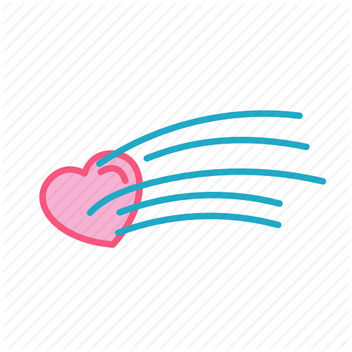 Comet, Fall, Heart, Love, Stripe Icon