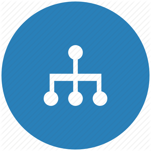 Blue, Map, Round, Sitemap, Structure Icon