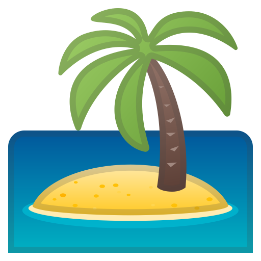 Desert Island Icon Noto Emoji Travel Places Iconset Google