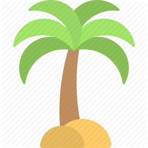 Island, Palm Tree, Sand Tree, Travelling, Tropical Tree Icon