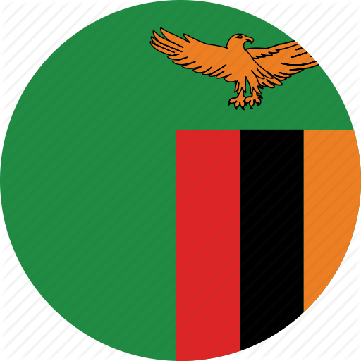 Flag Of Zambia, Zambia, Zambia's Circled Flag, Zambia's Flag Icon