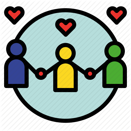 Collaborate, Combine, Love, Peace, Relation, Relational, Together Icon