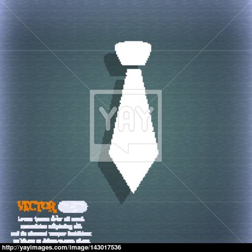 Tie Sign Icon Business Clothes Symbol On The Blue Green Abstract