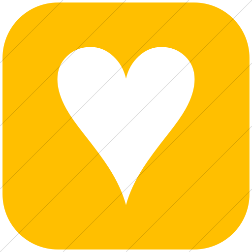 Flat Rounded Square White On Yellow Classica Black