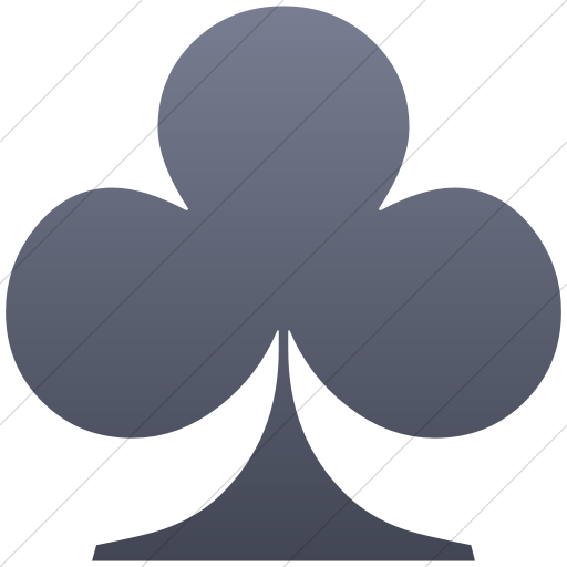Simple Blue Gray Gradient Classica Black Club Suit Icon