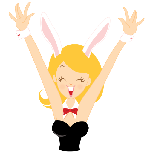 A, Bunny, Girl, In, Suit Icon