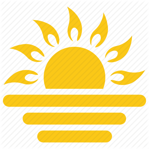 Half Sun, Solar Sun, Sun, Sunrise, Sunset Icon