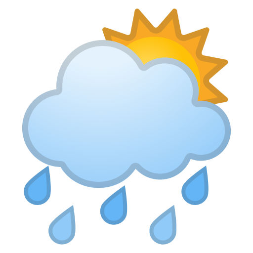 Sun Behind Rain Cloud Icon Noto Emoji Travel Places Iconset