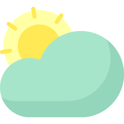Cloudy Sun Rays Png Icon