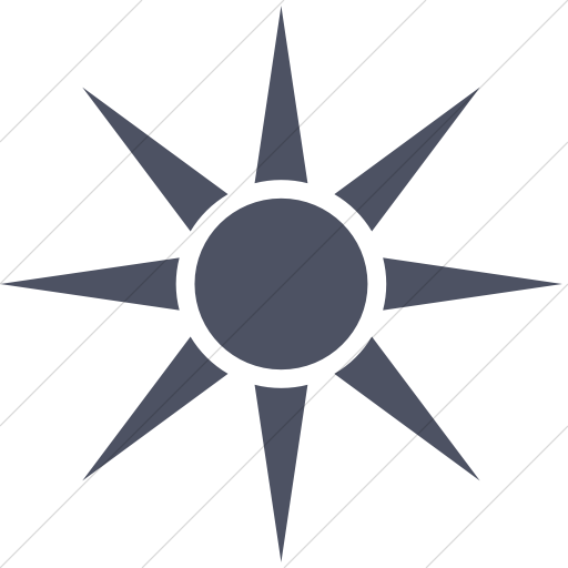Simple Blue Gray Classica Sunburst Icon