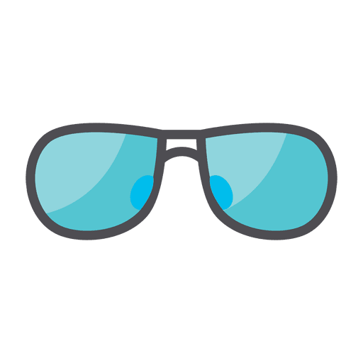 Flat Blue Sunglass Icon