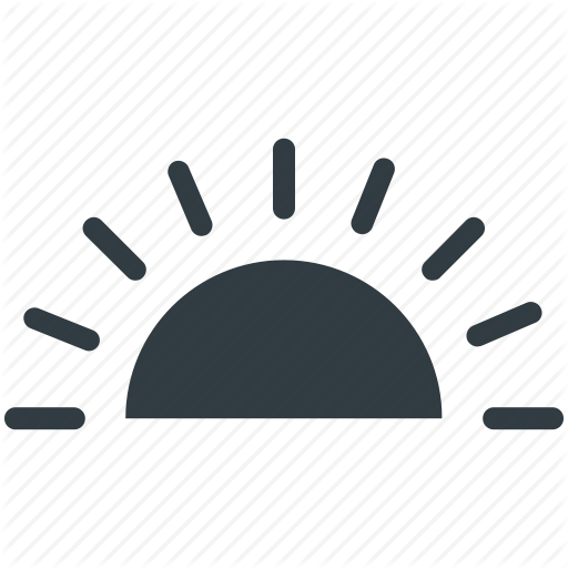 Evening, Morning, Sun, Sunrise, Sunset Icon