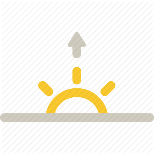 Morning, Rising, Sun, Sunrise Icon
