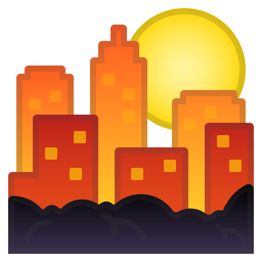 Sunset Icon Noto Emoji Travel Places Iconset Google
