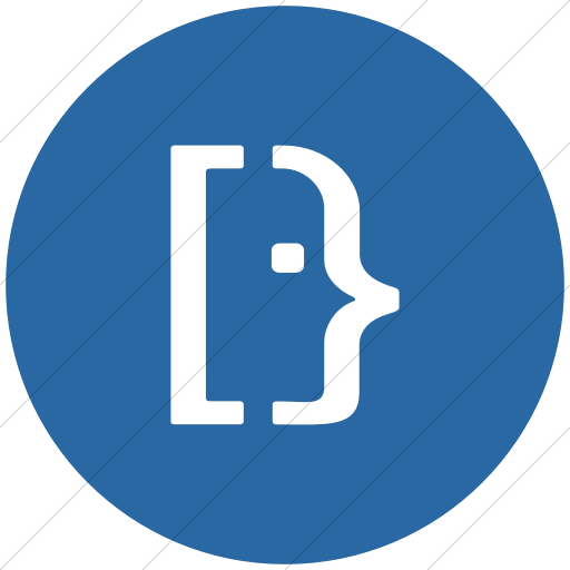 Flat Circle White On Blue Social Media Super User Icon
