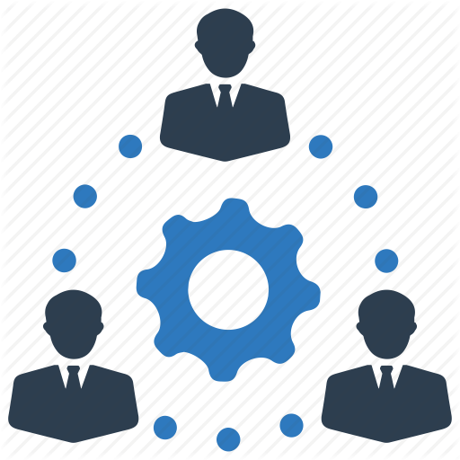Gear, Group, People, Process, Productivity, Support, Team Icon