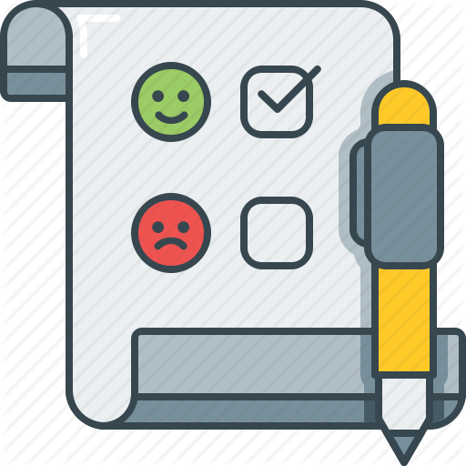Emoji, Frown, Pen, Questionnaire, Smile, Smiley, Survey Icon