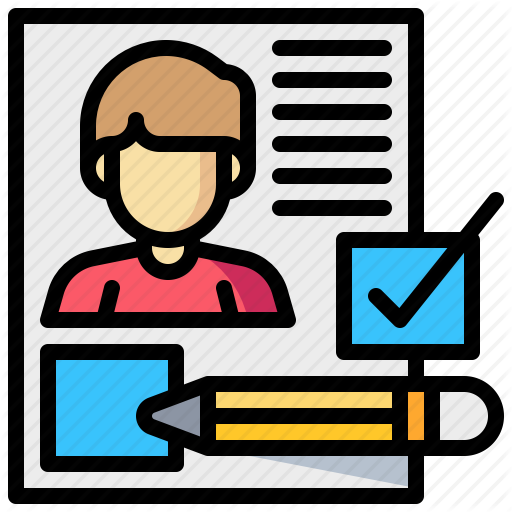 Checklist, Document, Man, Pencil, Resume, Survey Icon