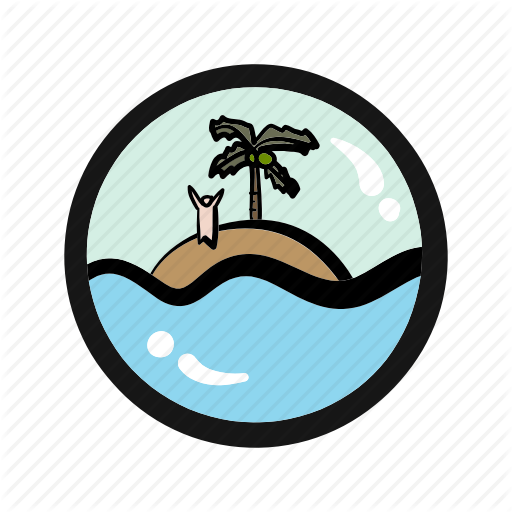 Abandon, Adventure, Castaway, Exile, Island, Survival Icon