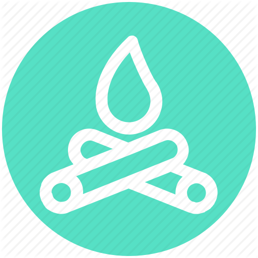 Burn, Camp Fire, Camping, Christmas, Fire, Survival, Wood Icon
