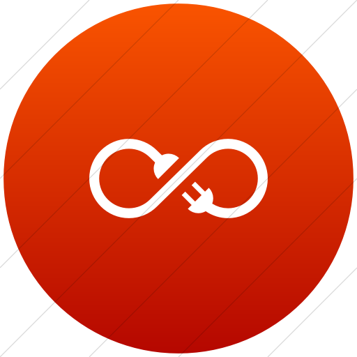 Flat Circle White On Red Gradient Iconathon Sustainable